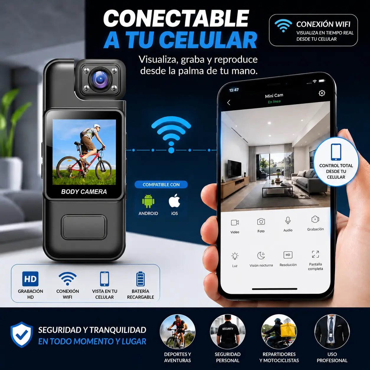 COMBO ESPECIAL: Cámara Corporal 4K Falcon™ + Soporte Magnético 360° MagFix™ [ÚLTIMAS UNIDADES]