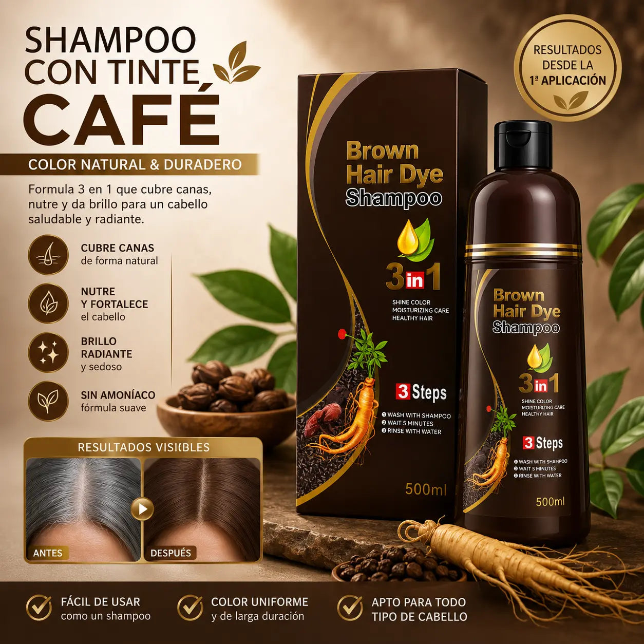 Compre 1 Llévate 2 - Shampoo Cubre Canas