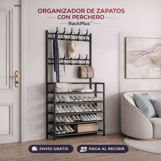 Organizador De Zapatos Con Perchero - RackPlus™