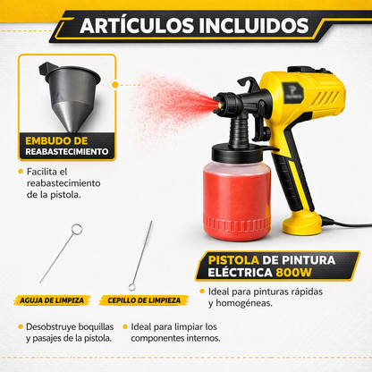 Pistola Eléctrica de Pintura Profesional - TurboSpray™