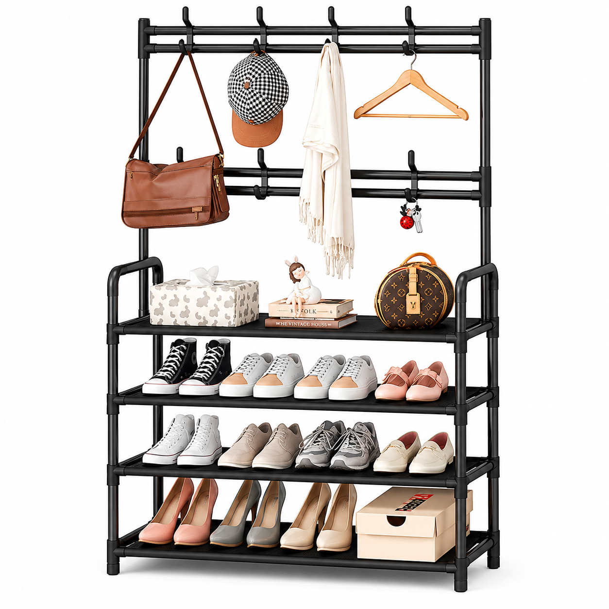 Closet Plegable Multiuso MaxCloset™ + Zapatero Perchero [ÚLTIMAS UNIDADES]