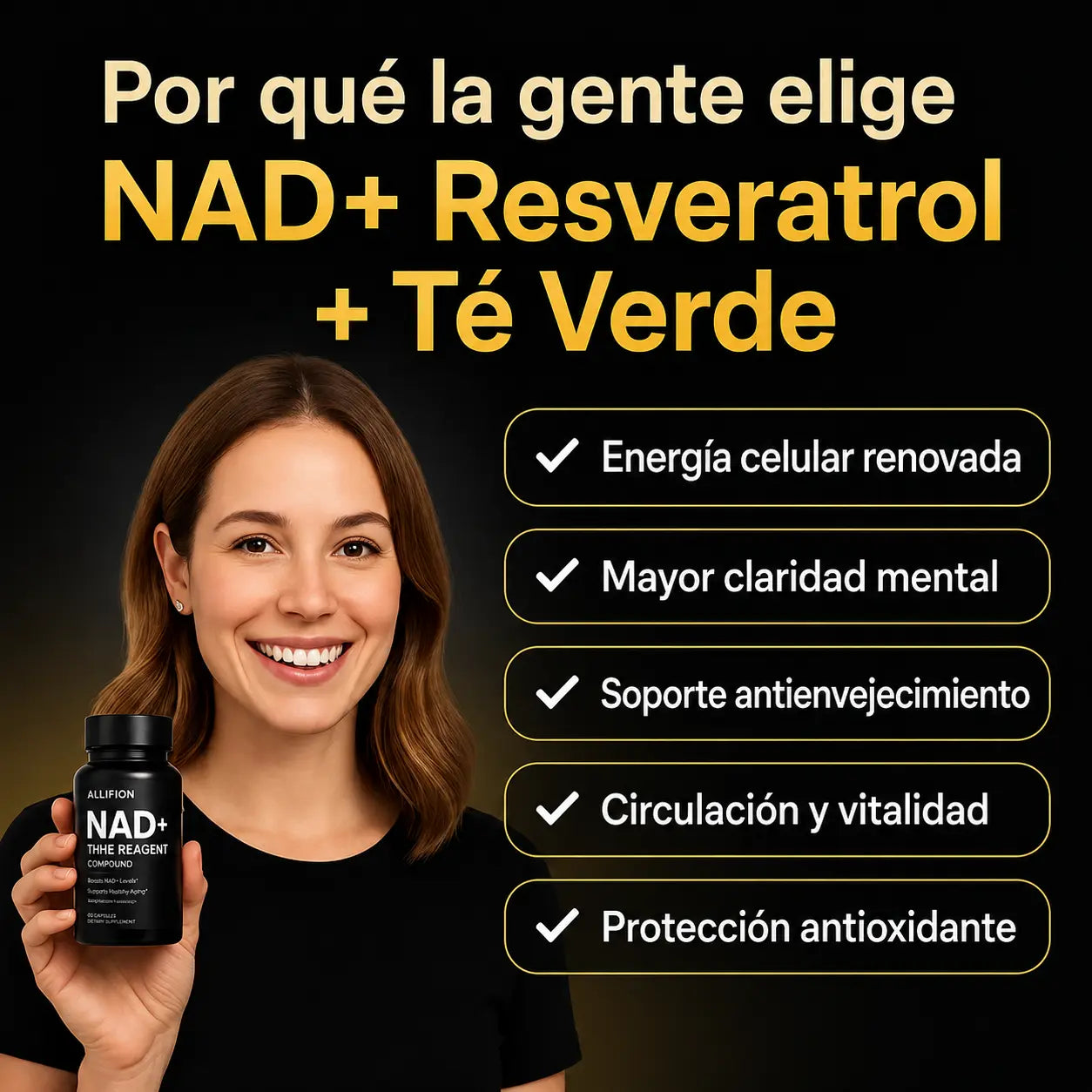 NAD + RESVERATROL | 60 Cápsulas