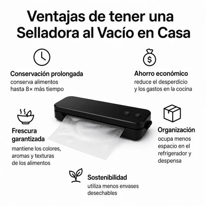 Selladora al Vacío de Alimentos SealerMax™  + Exprimidor de Frutas Recargable [ÚLTIMAS UNIDADES]