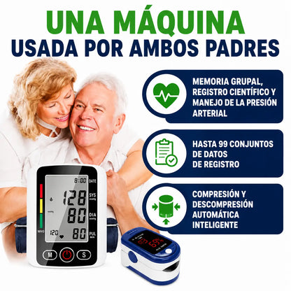 COMBO SALUD TOTAL: Oxímetro + Tensiómetro VitaSense™
