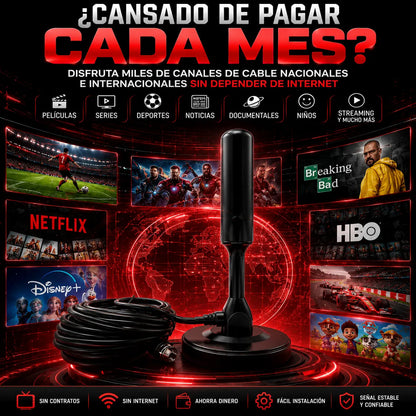 SkyLink™ UHD – Antena Inteligente 4K [+3000 CANALES]