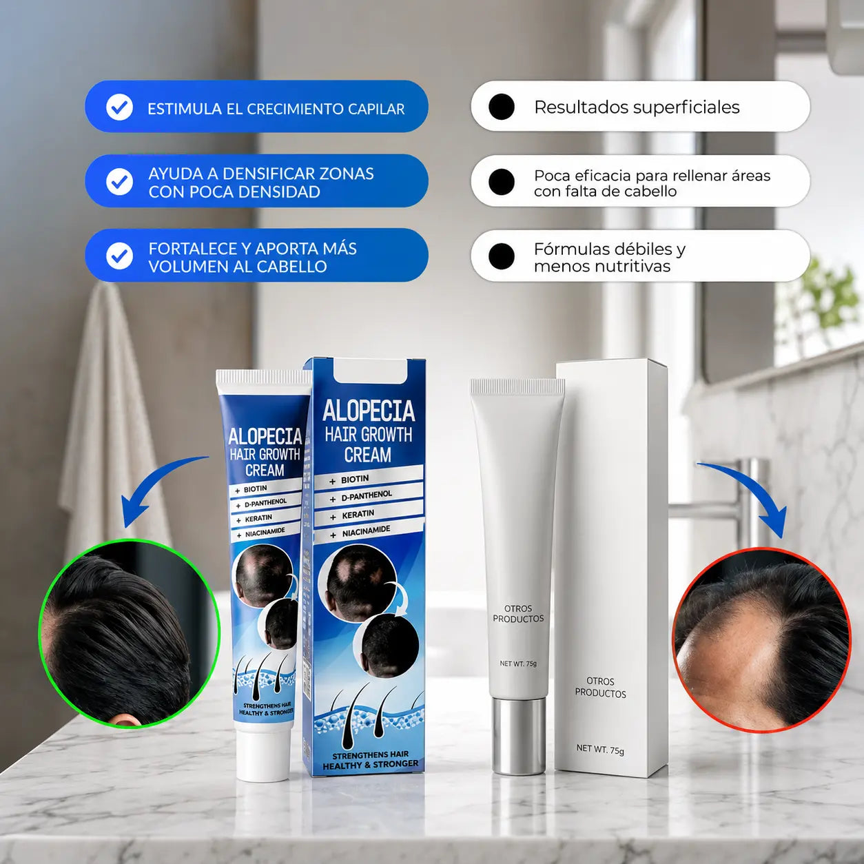 Compre 1 Llévate 2 – Crema Para Crecimiento Capilar ProHair™